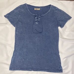 Blue Hollister shirt, size large.